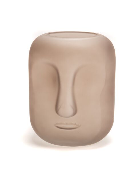 Braune Maskenvase, Höhe: 20x16 cm