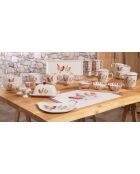 Grembiule e presina a forma di pollo Simone, color crema/avorio, 75,20x83,20 cm