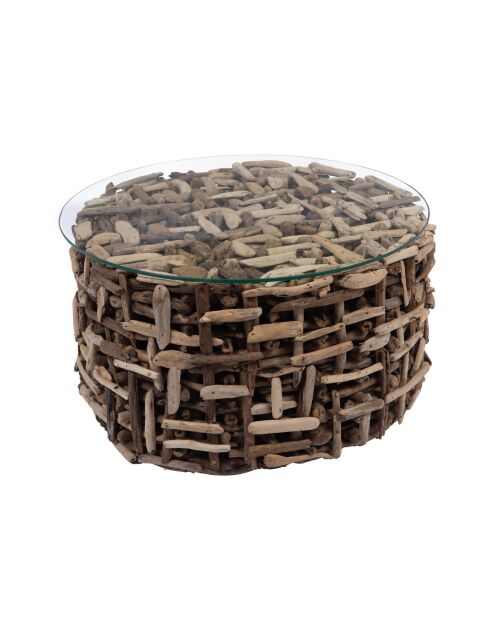 Table basse Maldives marron - 40x70 cm