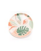 6 Assiettes à dessert Natureva blanc/multicolore - 2x21 cm