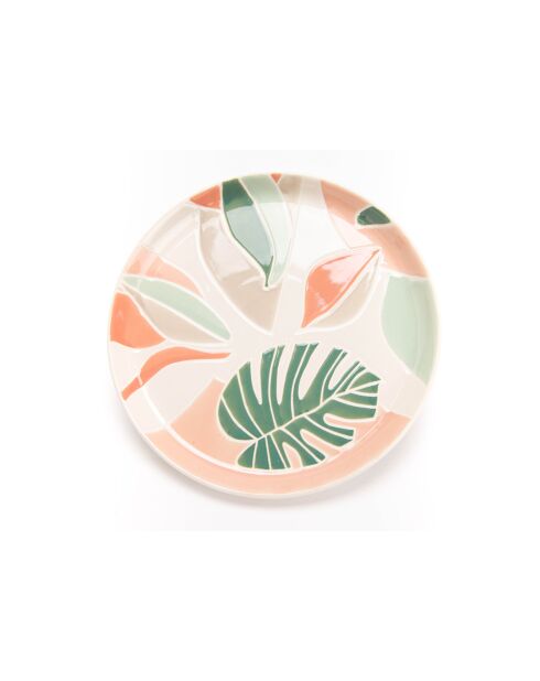 6 Assiettes à dessert Natureva blanc/multicolore - 2x21 cm