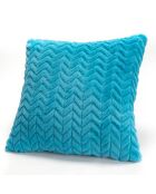 Cojín con forma de cheurón azul turquesa - 40x40 cm