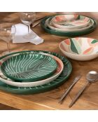 6 Assiettes creuse Natureva blanc/multicolore - 5.50x19 cm