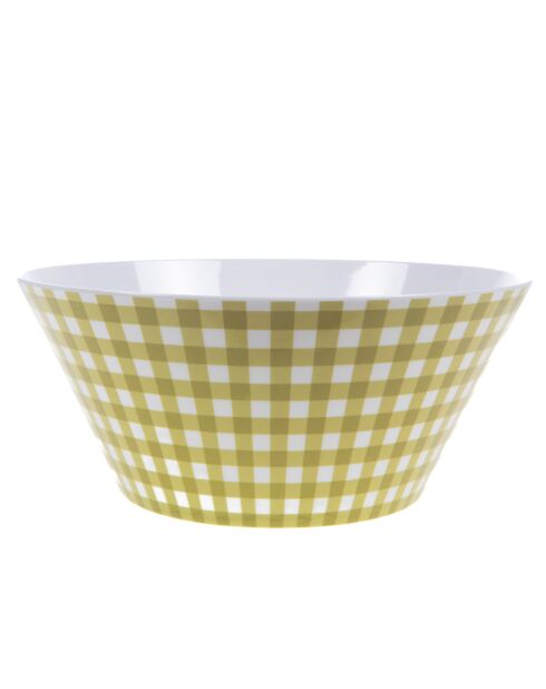 Olivia groene melamine saladeschaal - 25,19x25,19cm