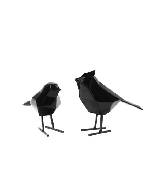 Set 2 zwarte origami vogels - 14,50x6,20cm