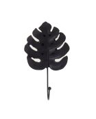 Patère Monstera noire - 17.50x10.50cm