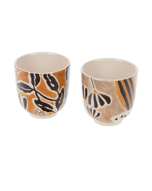 Set 2 tasses à expresso Dalila multicolores - 7x7 cm