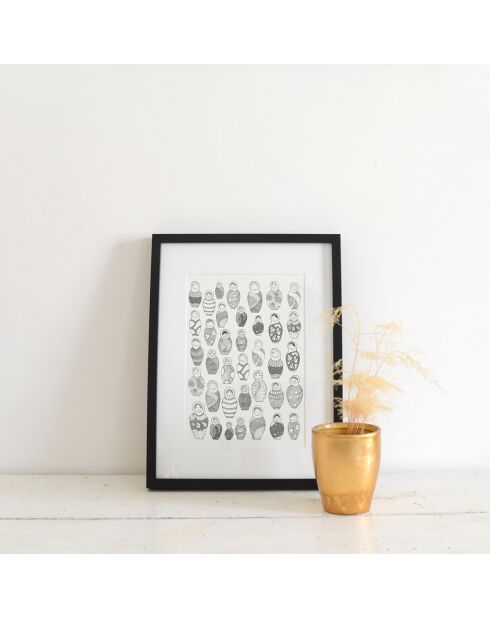 Poster nero A4 31 - 21x30 cm