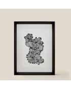 Póster negro A4 01 - 21x30 cm