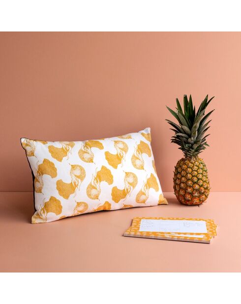 Funda de cojín rectangular 28 mostaza - 30x50 cm