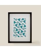 Poster A4 28 blu - 21x30 cm