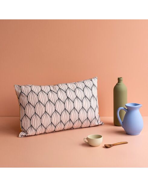 Funda de cojín rectangular rosa 38 - 30x50 cm