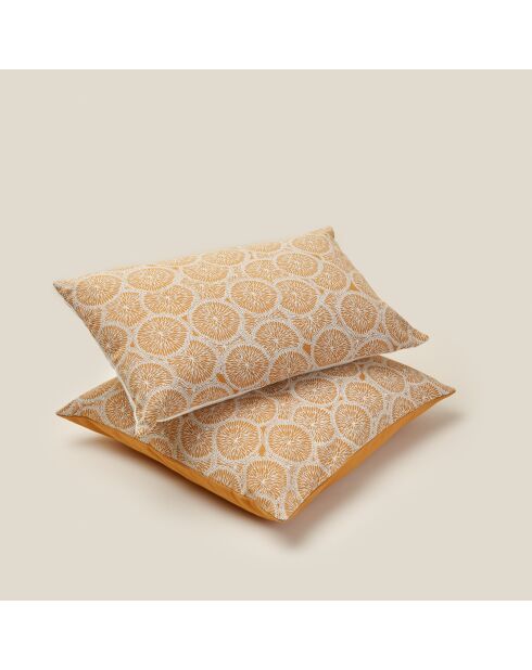 Funda de cojín rectangular color caramelo 34 - 30x50 cm