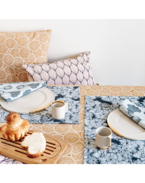 Funda de cojín rectangular color caramelo 34 - 30x50 cm