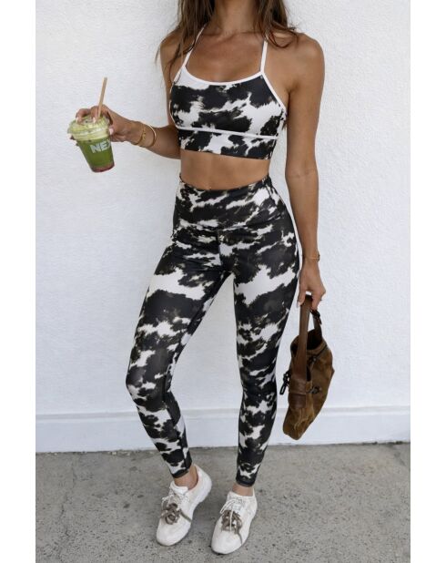 Legging Vanille marron et blanc