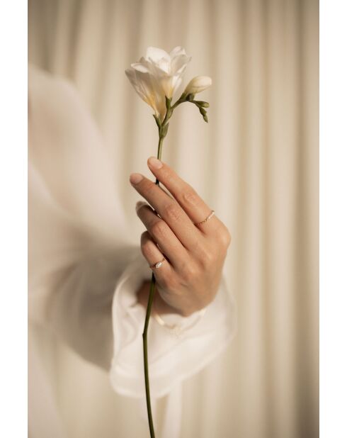 Anello Diana placcato in oro con perla coltivata