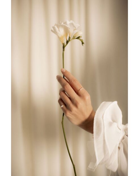 Anello Diana placcato in oro con perla coltivata