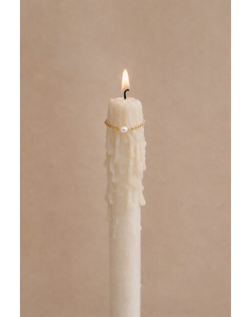 Anello Diana placcato in oro con perla coltivata