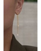 Orecchini Emina placcati in oro con perla coltivata bianca