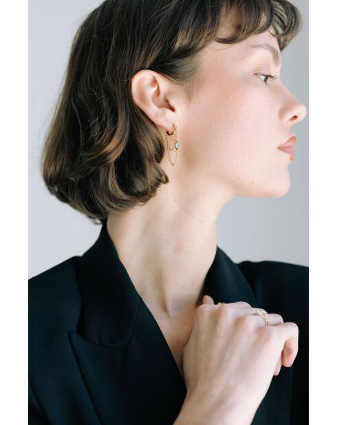 Orecchini a cerchio Nina verde chiaro