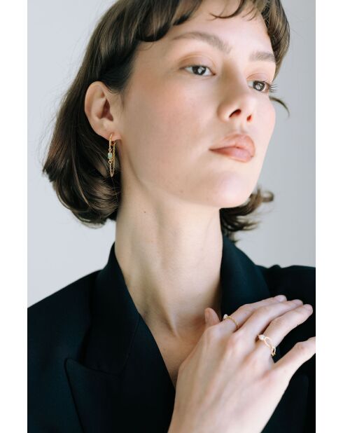 Orecchini a cerchio Nina verde chiaro