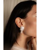 Orecchini Eugénie placcati in oro con perla bianca coltivata