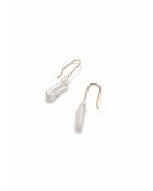 Orecchini Lana placcati in oro con perla coltivata bianca