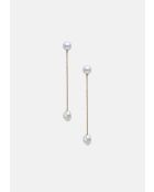 Orecchini Teri placcati in oro con perla coltivata bianca