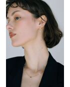 Orecchini Nina in vetro con perle coltivate verdi