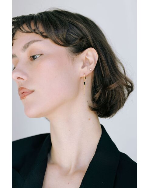 Orecchini a cerchio Nina neri