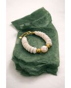 Bracciale Louise in vetro ceramico con perla bianca coltivata