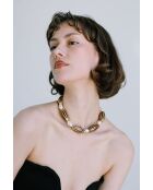 Bernsteinbraune und weiße Halskette