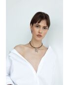 Girocollo con stella marina Moana grigio, bianco e oro