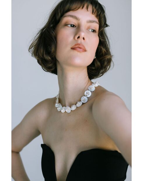 Sarah weißer Halsreif