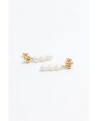 Orecchini Amy placcati in oro con perla bianca coltivata