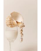 Orecchini lunghi Max placcati in oro con perla coltivata bianca