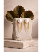 Orecchini Elena placcati in oro con perla bianca coltivata