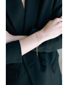 Bracciale Nina placcato in oro con perla verde coltivata