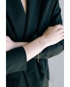 Bracciale Nina placcato in oro con perla verde coltivata