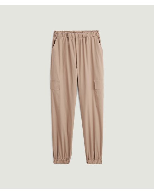 Beigefarbene Baumwollhose Thandi