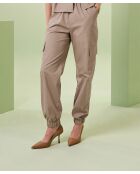 Beigefarbene Baumwollhose Thandi