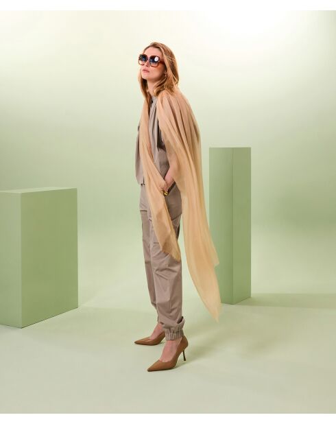 Beigefarbene Baumwollhose Thandi