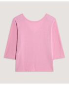 Pull manches courtes Astou rose bonbon