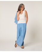 Yuki weißer ecrufarbener Kurzarmpullover