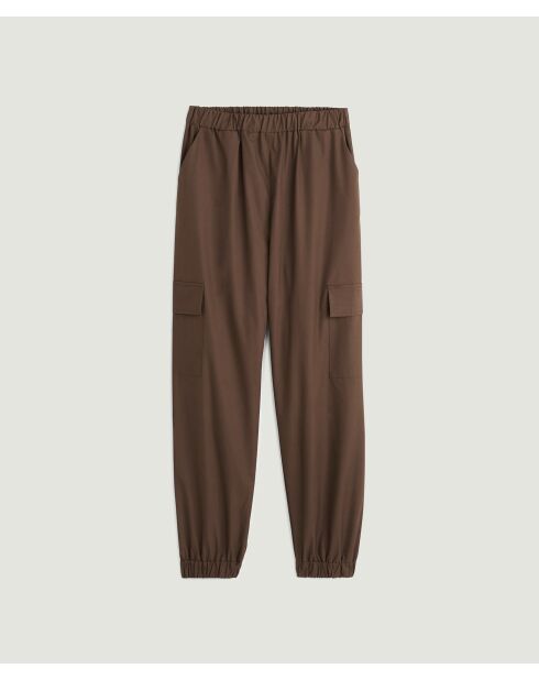 Dunkelbraune Thandi Baumwollhose