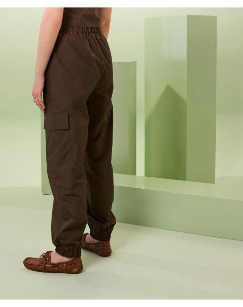 Dunkelbraune Thandi Baumwollhose