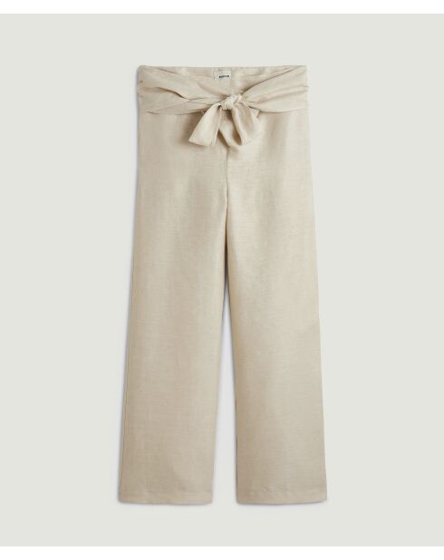 Beigefarbene Leinenhose Tari