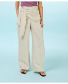 Beigefarbene Leinenhose Tari