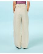 Beigefarbene Leinenhose Tari