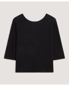 Astou schwarzer Kurzarmpullover